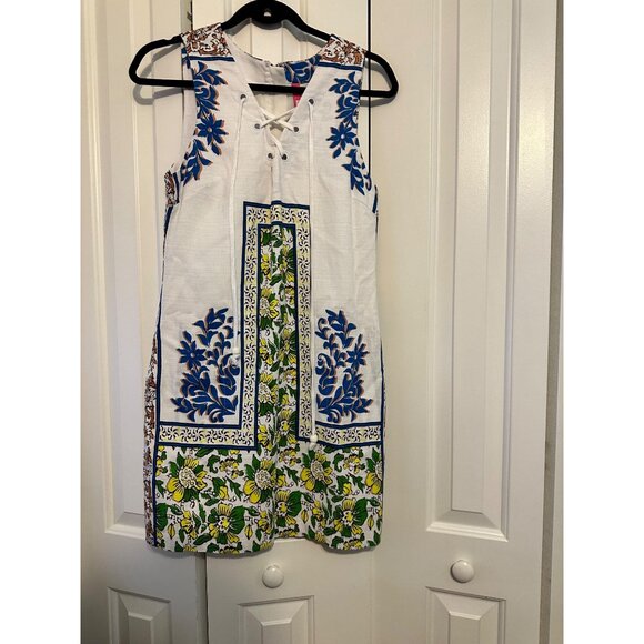 Anthropologie Plenty By Tracy Reese‎ Sleeveless Floral Print Lace-Up Dress S - Picture 3 of 10